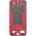 Mid-Frame Housing Compatible For Samsung Galaxy S25 Plus 5G (US & International Version) (Coral Red)