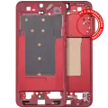 Mid-Frame Housing Compatible For Samsung Galaxy S25 Plus 5G (US & International Version) (Coral Red)