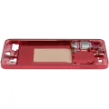 Mid-Frame Housing Compatible For Samsung Galaxy S25 Plus 5G (US & International Version) (Coral Red)