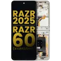 OLED Assembly With Frame Compatible For Motorola Razr 2025 / Razr 60 (XT2553 / 2025) (Refurbished) (Lightest Sky)