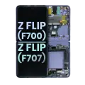 Inner OLED Assembly With Frame Compatible For Samsung Galaxy Z Flip 4G (F700) / Z Flip 5G (F707) (Service Pack) (Mirror Purple)