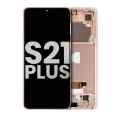 OLED Assembly With Frame Compatible For Samsung Galaxy S21 Plus 5G (Used OEM Pull: Grade B/C) (Phantom Violet / Pink / Gold)
