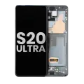 OLED Assembly With Frame Compatible For Samsung Galaxy S20 Ultra 5G (Used OEM Pull: Grade B/C) (Cosmic Gray)