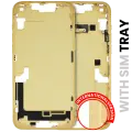 Mid-Frame Housing With Power And Volume Button Compatible For iPhone 14 Plus (International Version) (Used OEM Pull: Grade A) (Yellow)
