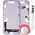 Mid-Frame Housing With Power And Volume Button Compatible For iPhone 14 Plus (International Version) (Used OEM Pull: Grade A) (Purple)