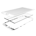 3 in 1 (Glass With OCA Pre-Installed + Frame)  Compatible For iPhone 8  (OCA Master) (2 Pack)(White)