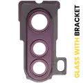 Back Camera Lens With Bracket Compatible For Motorola Edge Plus (XT2061 / 2020) (Smokey Sangria)