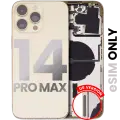 Back Housing W/ Small Pre-Installed Compatible For iPhone 14 Pro Max (US Version) (Used OEM Pull: Grade B) (Gold)