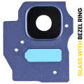 Back Camera Lens With Bezel Ring Compatible For Samsung Galaxy S8 Plus (Blue)