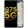 LCD Assembly With Frame Compatible For Motorola Moto G75 5G (XT2437 / 2024) (Refurbished) (Charcoal Gray)