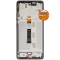 LCD Assembly With Frame Compatible For Motorola Moto G75 5G (XT2437 / 2024) (Refurbished) (Charcoal Gray)