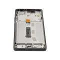 LCD Assembly With Frame Compatible For Motorola Moto G75 5G (XT2437 / 2024) (Refurbished) (Charcoal Gray)