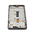 LCD Assembly With Frame Compatible For Motorola Moto G75 5G (XT2437 / 2024) (Refurbished) (Charcoal Gray)