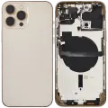Back Housing W/ Small Components Pre-Installed Compatible For iPhone 13 Pro Max (International Version) (Used OEM Pull: Grade C) (Gold)