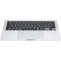 Top Case Assembly With Battery And Keyboard Compatible For MacBook Pro 13" M1 (A2338 / Late 2020) (Silver) (US Keyboard)