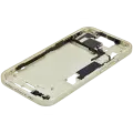 Mid-Frame Housing  W/ Small Parts For iPhone 15 (US Version) (Used OEM Pull: Grade A) (Yellow)