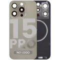 Back Glass w/ MagSafe Magnet For iPhone 15 Pro (Aftermarket) (Natural Titanium) (No Logo)