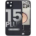 Back Glass w/ MagSafe Magnet For iPhone 15 Plus (Aftermarket) (Black) (No Logo)