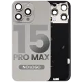 Back Glass w/ MagSafe Magnet & NFC & Flashlight Flex For iPhone 15 Pro Max (Aftermarket) (Natural Titanium) (No Logo)