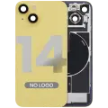 Back Glass With Steel Plate With Wireless NFC & MagSafe Magnet Pre-Installed For iPhone 14 (No Logo) (Yellow)