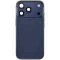 Back Housing W/ Charging Port Flex & Small Parts Compatible For iPhone 17 Pro (US Version) (Used OEM Pull: Grade A) (Deep Blue)