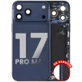 Back Housing W/ Charging Port Flex & Small Parts Compatible For iPhone 17 Pro Max (US Version) (Used OEM Pull: Grade A) (Deep Blue)