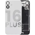 Back Glass w/ MagSafe Magnet & NFC & Flashlight Flex For iPhone 16 Plus (Used OEM Pull: Grade A) (White)