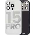 Back Glass w/ MagSafe Magnet & NFC & Flashlight Flex For iPhone 15 Pro (Used OEM Pull: Grade B) (White Titanium)
