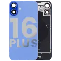 Back Glass w/ MagSafe Magnet & NFC & Flashlight Flex For iPhone 16 Plus (Quality - OEM Pull C) (Ultramarine)