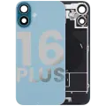 Back Glass w/ MagSafe Magnet & NFC & Flashlight Flex For iPhone 16 Plus (Quality - OEM Pull C) (Teal)