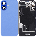 Back Glass w/ MagSafe Magnet & NFC & Flashlight Flex For iPhone 16 (Quality - OEM Pull C) (Ultramarine)