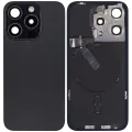 Back Glass w/ MagSafe Magnet & NFC & Flashlight Flex For iPhone 15 Pro (Quality - OEM Pull C) (Black Titanium)