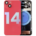 Back Glass w/ MagSafe Magnet & NFC & Flashlight Flex For iPhone 14 (Service Pack) (Red)