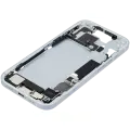 Mid-Frame Housing  W/ Charging Port Flex & Small Parts  For iPhone 15 (EU / Global Version) (Used OEM Pull: Grade B) (Blue)