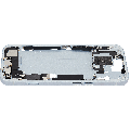 Mid-Frame Housing  W/ Charging Port Flex & Small Parts  For iPhone 15 (EU / Global Version) (Used OEM Pull: Grade C) (Blue)