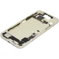 Mid-Frame Housing  W/ Charging Port Flex & Small Parts  For iPhone 15 Plus (EU / Global Version) (Used OEM Pull: Grade B) (Yellow)