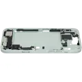 Mid-Frame Housing  W/ Charging Port Flex & Small Parts  For iPhone 15 Plus (EU / Global Version) (Used OEM Pull: Grade C) (Green)