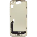 Mid-Frame Housing  W/ Charging Port Flex & Small Parts  For iPhone 15 Plus (EU / Global Version) (Used OEM Pull: Grade C) (Yellow)