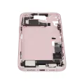 Mid-Frame Housing  W/ Charging Port Flex & Small Parts  For iPhone 15 Plus (EU / Global Version) (Used OEM Pull: Grade C) (Pink)