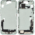 Mid-Frame Housing  W/ Charging Port Flex & Small Parts  For iPhone 15 Plus (EU / Global Version) (Used OEM Pull: Grade B) (Green)