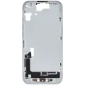 Mid-Frame Housing  W/ Charging Port Flex & Small Parts  For iPhone 15 (EU / Global Version) (Used OEM Pull: Grade A) (Blue)