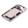 Mid-Frame Housing  W/ Charging Port Flex & Small Parts  For iPhone 15 (EU / Global Version) (Used OEM Pull: Grade A) (Pink)