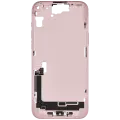 Mid-Frame Housing  W/ Charging Port Flex & Small Parts  For iPhone 15 Plus (EU / Global Version) (Used OEM Pull: Grade A) (Pink)