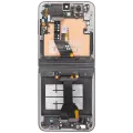 Inner OLED Assembly With Frame Compatible For Samsung Galaxy Z Flip 6 5G (F741) (US & International) (Aftermarket Plus) (Silver Shadow)