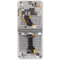 Inner OLED Assembly With Frame Compatible For Samsung Galaxy Z Flip 5 5G (F731) (US & International) (Aftermarket Plus) (Cream)