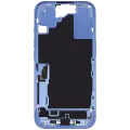 Mid-Frame Housing  W/ Charging Port Flex & Small Parts  For iPhone 16 (US Version) (Used OEM Pull: Grade A) (Ultramarine)