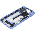 Mid-Frame Housing  W/ Charging Port Flex & Small Parts  For iPhone 16 (US Version) (Used OEM Pull: Grade A) (Ultramarine)