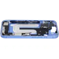 Mid-Frame Housing  W/ Charging Port Flex & Small Parts  For iPhone 16 (US Version) (Used OEM Pull: Grade A) (Ultramarine)