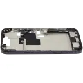 Mid-Frame Housing  W/ Charging Port Flex & Small Parts  For iPhone 16 Pro Max (EU / Global Version) (Used OEM Pull: Grade A) (Black Titanium)
