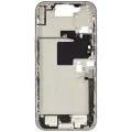 Mid-Frame Housing  W/ Charging Port Flex & Small Parts  For iPhone 16 Pro Max (EU / Global Version) (Used OEM Pull: Grade A) (White Titanium)